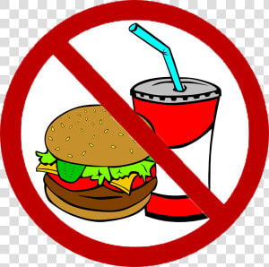 Clipart No Fast Food   Poster On Say No To Junk Food  HD Png Download