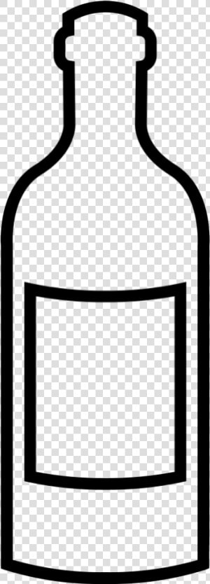 Clip Art Drawings Of Wine Bottles   Glass Bottle Clipart Black And White  HD Png Download