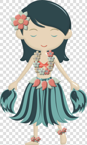 Aloha Tropical Cards Pinterest   Hawaiian Girl Cartoon Png  Transparent Png