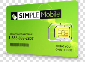 Larger Photo Email A Friend   Sim Card Simple Mobile  HD Png Download