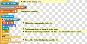 List Of Points script Variables   Unit 2 Lab 2 Making Art By Using Data Structures  HD Png Download