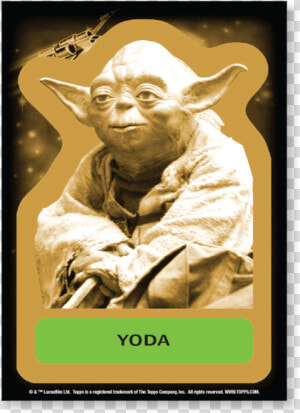 Yoda Character Sticker Artwork Gold Ed   Architecture  HD Png Download