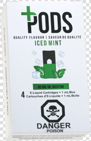 Pre Filled Pods 6    Iced Mint Plus Pods Juul Compatible  HD Png Download