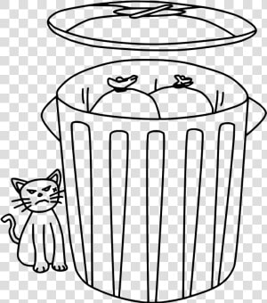 รูป ถัง ขยะ ลาย เส้น Clipart   Png Download   Open Trash Can Line Drawing  Transparent Png