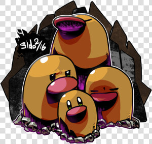 Dugtrio And Diglett   Cartoon  HD Png Download