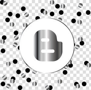 Blogger Silver Icon Free Picture   Facebook Black And Yellow Icon  HD Png Download