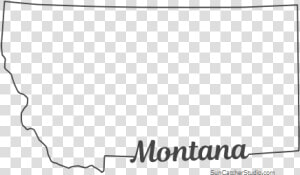 Free Montana Outline With State Name On Border  Cricut   Line Art  HD Png Download