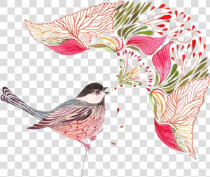 Bird Animal Watercolor Painting   Png Download   Fairy And Animal Illustrations Watercolor  Transparent Png