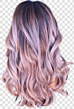 Ombre Hair Dark To Light Colored   Dusty Pink Hair Ombre  HD Png Download