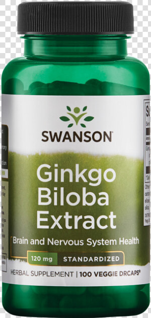 Swanson Standardized Ginkgo Biloba Extract Vegetable   Swanson Bamboo Extract  HD Png Download