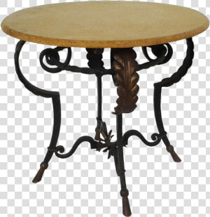 Viyet Wrought Iron Round Pied Dining Table   Coffee Table  HD Png Download