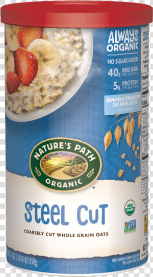 Nature  39 s Path Organic Steel Cut Oats  HD Png Download