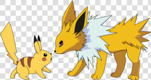 Jolteon And Pikachu Pokemon  HD Png Download