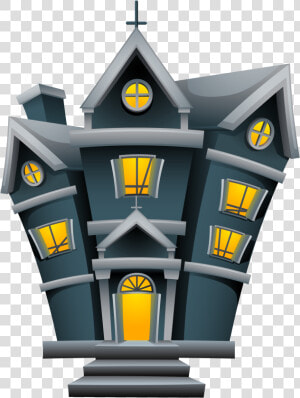 Halloween House Clipart Png   Scary Halloween Decorations Cartoon  Transparent Png