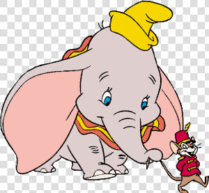 Stuck Clip Dumbo   Dumbo And The Mouse Colouring  HD Png Download