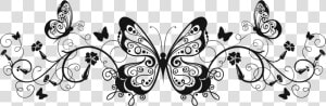 Butterfly Border Clipart Black And White   Wedding Invitations Wording Examples Informal  HD Png Download