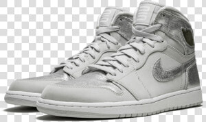 Air Jordan 1 Retro Hi Silver 25th Anniversary   Sneakers  HD Png Download