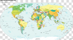 Cia Worldfactbook political World   World Map 2019 Countries  HD Png Download