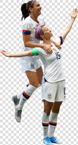 Alex Morgan  amp  Megan Rapinoe render   Alex Morgan E Megan Rapinoe  HD Png Download