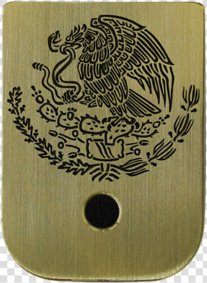 Mexican Eagle Brass Brushed Finish Mag Plate   Mexican Independence Day Artwork  HD Png Download