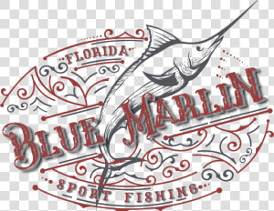 Blue Marlin Logo Design Illustration   Atlantic Blue Marlin  HD Png Download