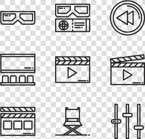 Movie Film   Movie Vector Icons Cinema Icon Png  Transparent Png