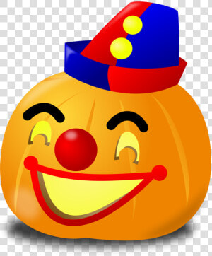 Emoticon smiley fruit   Calabaza Halloween Payaso  HD Png Download