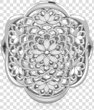 Lotus Silver Filigree Ring  HD Png Download