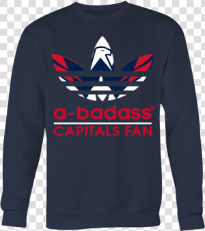 A Badass Washington Capitals Fan And Adidas Logo T   Long sleeved T shirt  HD Png Download