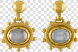 Granulated Gray Star Sapphire Bell Earrings   Star Sapphire Earring  HD Png Download