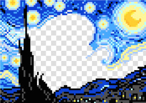 Starry Night Art Png  Transparent Png