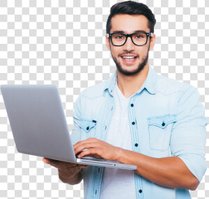 Man On Laptop   Man With Laptop Png  Transparent Png