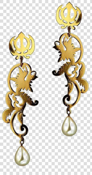 Khanda Symbol Transparent Image   Earrings  HD Png Download