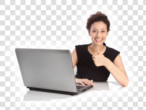 Home Tech Support   Lady With Thumbs Up Png  Transparent Png