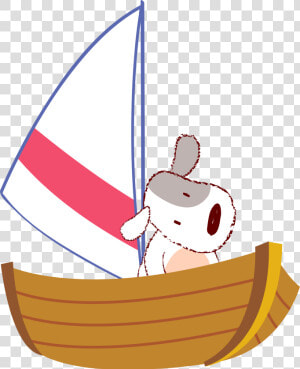 Dog On Sailboat Clipart Clip Art Free Download Dog   Dog In A Boat Cartoon  HD Png Download