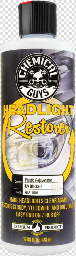 Headlight Lens Restorer And Protectant   Chemical Guys Headlight Restoration  HD Png Download