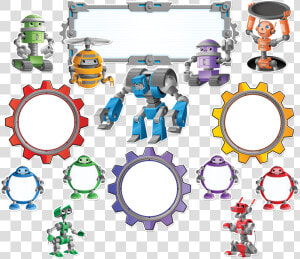 Bulletin Board Display Robots  HD Png Download