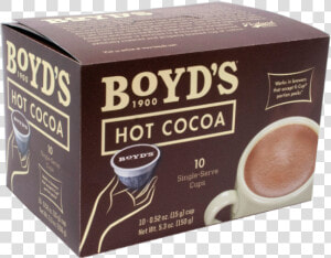 Boyd S Hot Cocoa Single Cup   Compostable Hot Chocolate K Cups  HD Png Download