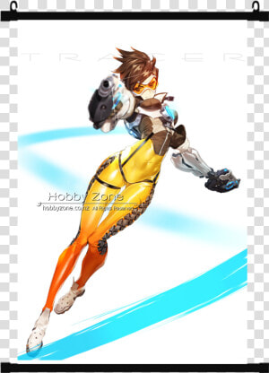 Overwatch Tracer Wall Scroll   Overwatch Tracer Wallpaper Phone  HD Png Download