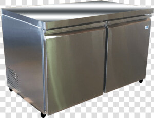 2 Door Under Counter Stainless Steel Freezer   Refrigerator  HD Png Download