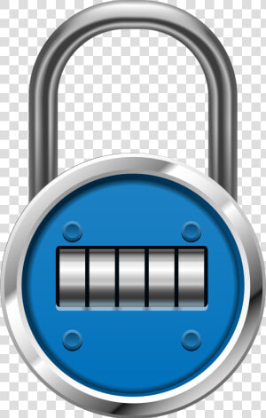 Blue Padlock Png Clip Art   Transparent Combination Lock Clipart  Png Download