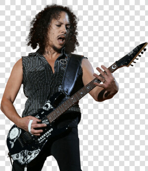 Kirk Hammett Playing   Kirk Hammett Black Guitar  HD Png Download