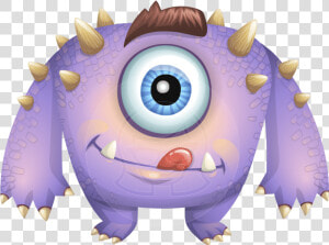 Cute Crazy Monster Cartoon Vector Character Aka Bo   Cute Monster Character Transparent Free  HD Png Download