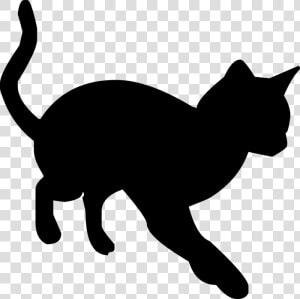 Black Cat Silhouette Clipart   Png Download   Cat Vector Silhouette  Transparent Png