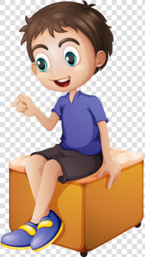 Pen Clipart Boy   Boy Sitting On Chair Clipart  HD Png Download