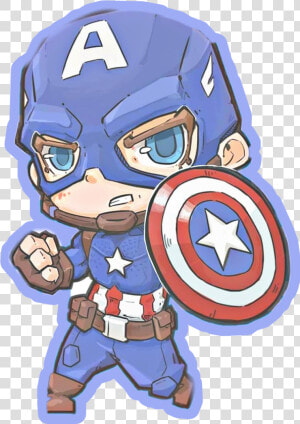 Transparent Captain America Cartoon Png   Chibi Avengers Endgame Captain America  Png Download