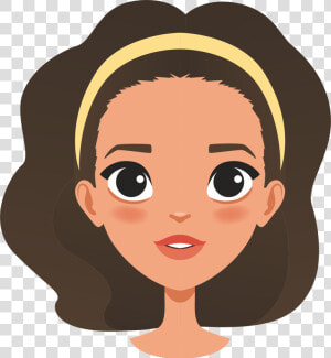 Straight Face     Smiling Face Woman Face Animation  HD Png Download