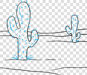 How To Draw A Cactus   Cactus Drawing Easy Step By Step  HD Png Download