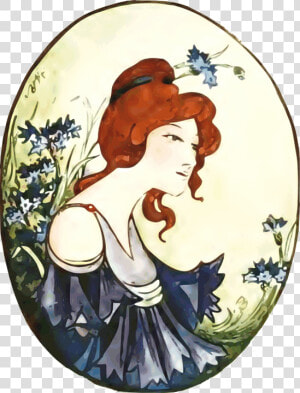 Vintage Girl Lady   Porcelain  HD Png Download