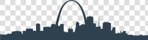 St Louis Skyline Black And White   Png Download   Gateway Arch  Transparent Png